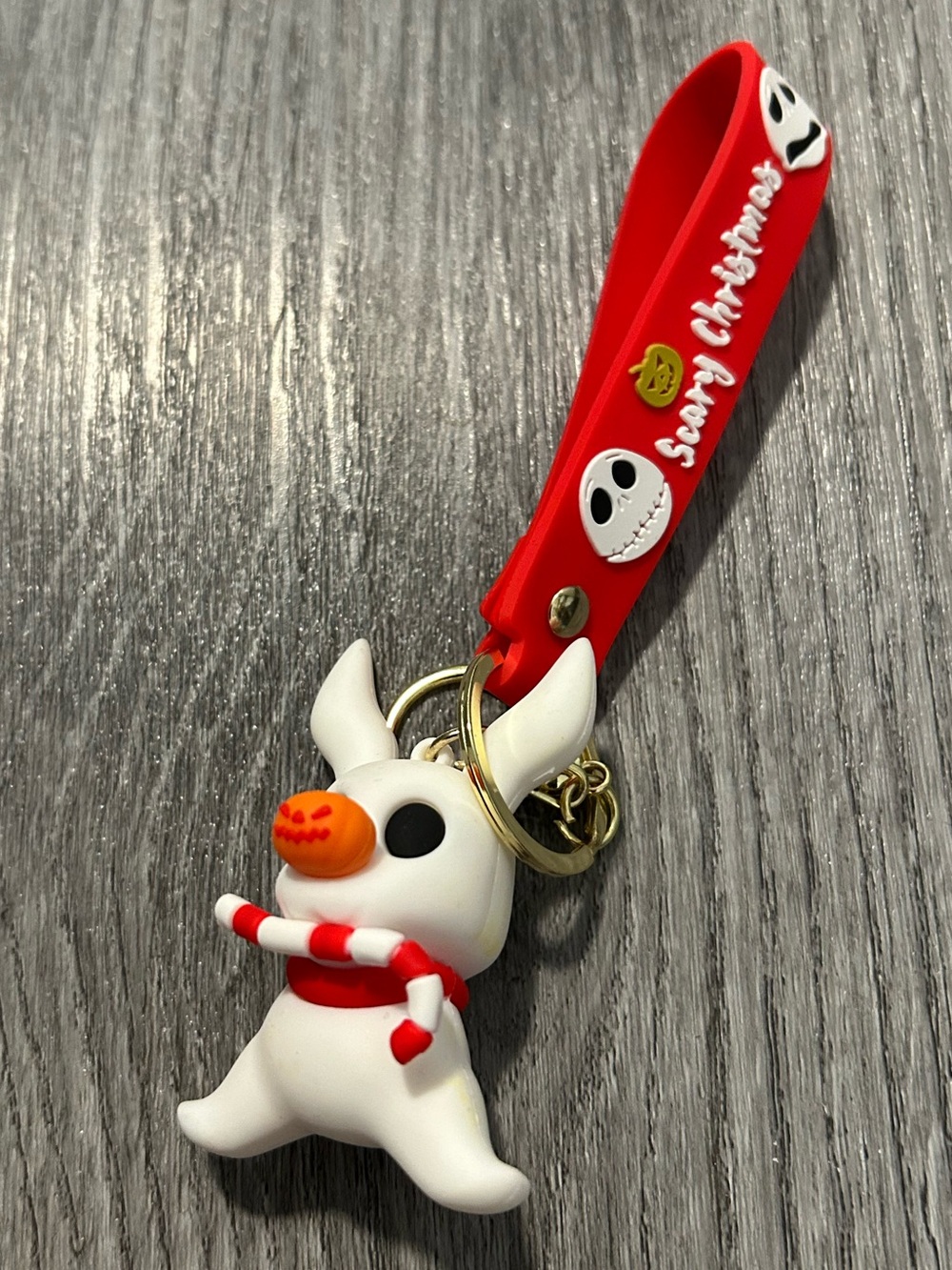 New Nightmare Before Christmas Keychain with White Ghost Dog Keychain